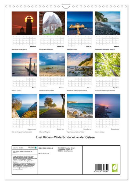 Produktbild: Insel R&uuml;gen - Wilde Sch&ouml;nheit an der Ostsee (Wandkalender 2026 DIN A3 hoch), CALVENDO Monatskalender