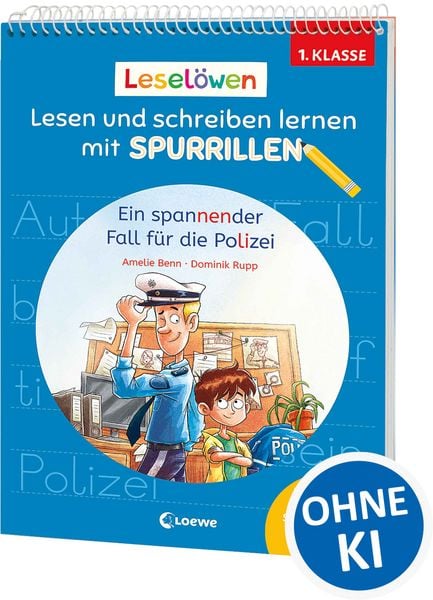 Leselöwen - Lesen und schreiben lernen mit Spurrillen - Ein spannender Fall für die Polizei - 1. Klasse, Taschenbuch von Amelie Benn, Loewe,
