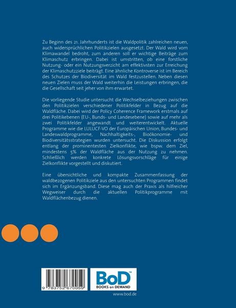 Produktbild: Walderhaltungs- und Waldmehrungspolitik - Hauptband