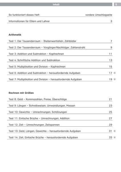 Mathe-Tests 3. Klasse