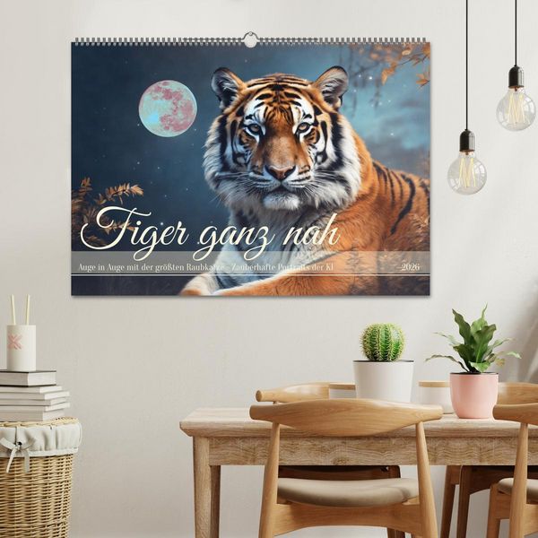 Produktbild: Tiger ganz nah (Wandkalender 2026 DIN A2 quer), CALVENDO Monatskalender