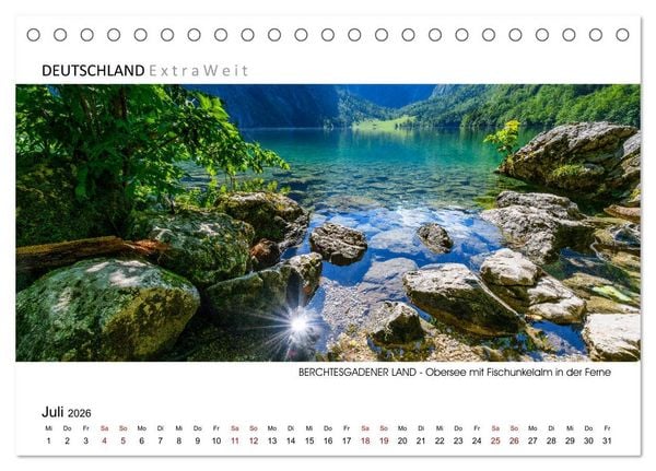 Produktbild: Impressionen aus dem Berchtesgadener Land (Tischkalender 2026 DIN A5 quer), CALVENDO Monatskalender