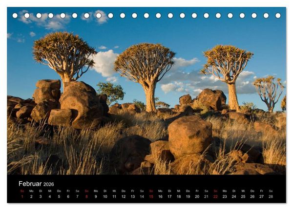 Produktbild: Namibias Highlights (Tischkalender 2026 DIN A5 quer), CALVENDO Monatskalender