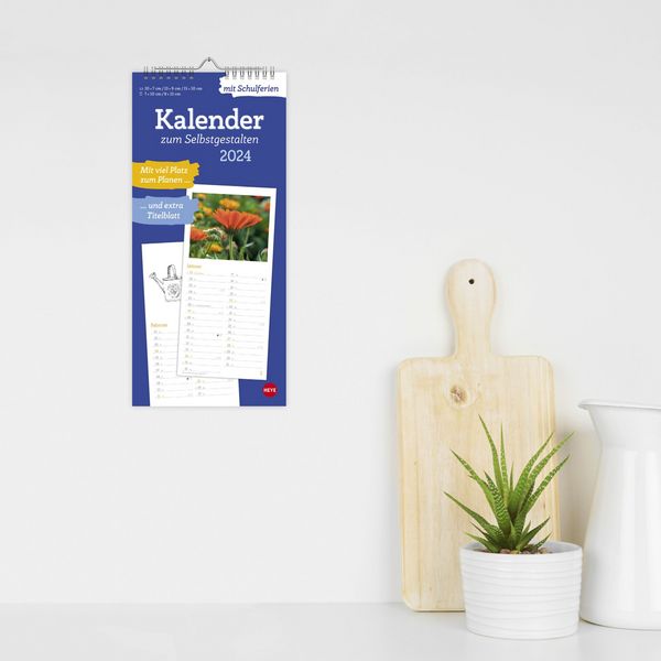 'Kalender zum Selbstgestalten 2024. Blanko-Kalender zum Basteln mit 