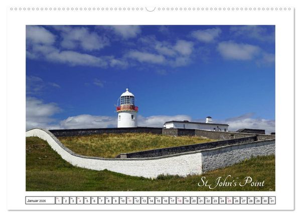 Produktbild: Irische Leuchtt&uuml;rme - Leuchtfeuer entlang Irlands wilder K&uuml;ste (hochwertiger Premium Wandkalender 2026 DIN A2 quer), Kunstdruck in Hochglanz