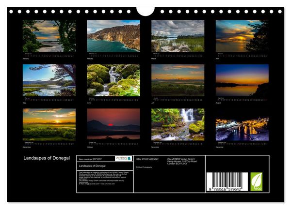 Produktbild: Landsapes of Donegal (Wall Calendar 2026 DIN A4 landscape), CALVENDO 12 Month Wall Calendar