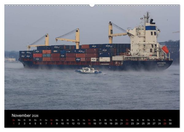 Produktbild: Schiffe im Hamburger Hafen (Wandkalender 2026 DIN A2 quer), CALVENDO Monatskalender