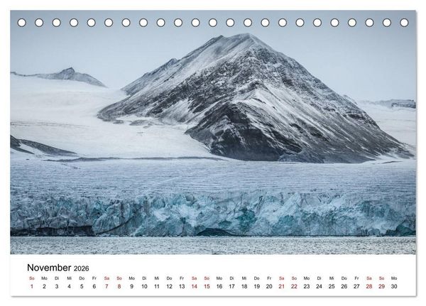 Produktbild: Spitzbergenkalender (Tischkalender 2026 DIN A5 quer), CALVENDO Monatskalender