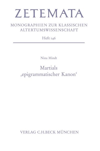 Produktbild: Martials 'epigrammatischer Kanon'