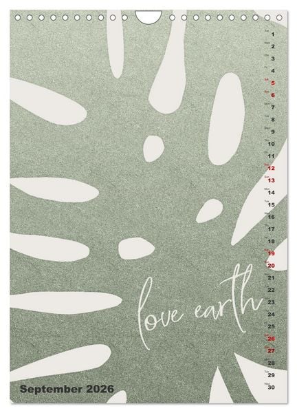 Produktbild: Love your planet (Wall Calendar 2026 DIN A4 portrait), CALVENDO 12 Month Wall Calendar