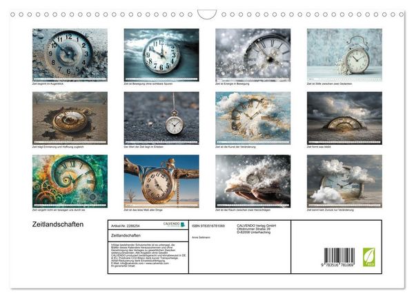 Produktbild: Zeitlandschaften (Wandkalender 2027 DIN A3 quer), CALVENDO Monatskalender