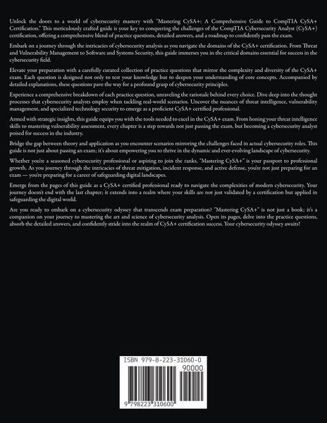 Produktbild: CompTIA CySA+ Certification The Ultimate Study Guide to Practice Questions With Answers and Master the Cybersecurity Analyst Exam