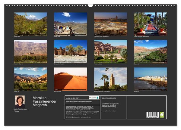 Produktbild: Marokko - Faszinierender Maghreb (Wandkalender 2027 DIN A2 quer), CALVENDO Monatskalender