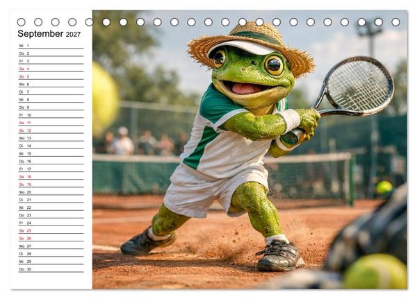 Produktbild: Sportfrosch (Tischkalender 2027 DIN A5 quer), CALVENDO Monatskalender