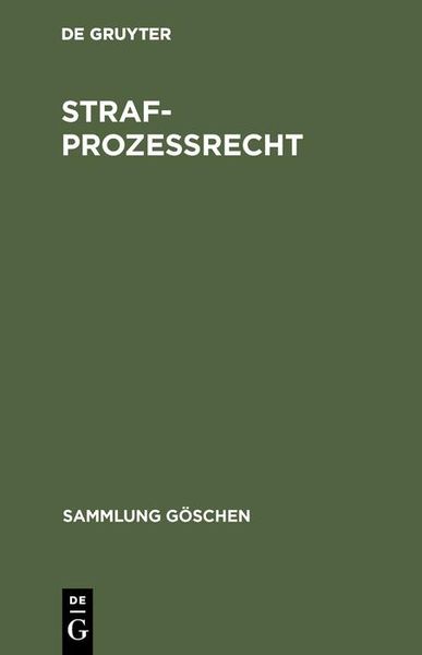 Produktbild: Strafproze&szlig;recht