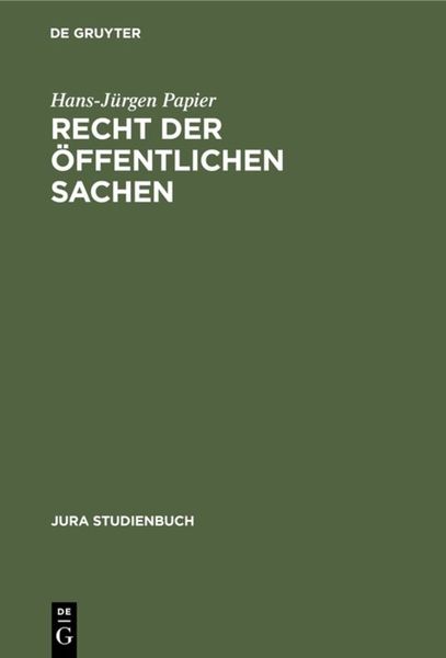 Produktbild: Recht der &ouml;ffentlichen Sachen
