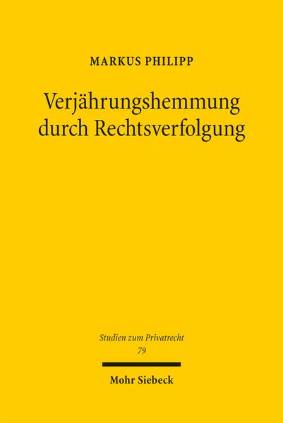 Produktbild: Verj&auml;hrungshemmung durch Rechtsverfolgung
