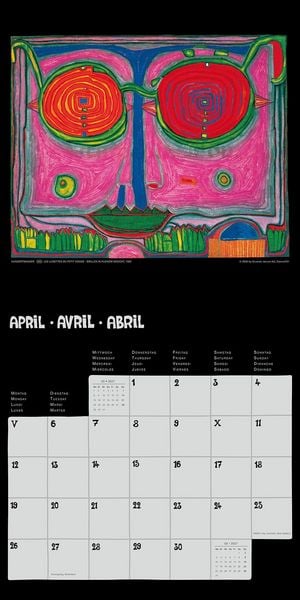 Produktbild: Hundertwasser Brosch&uuml;renkalender Art 2027