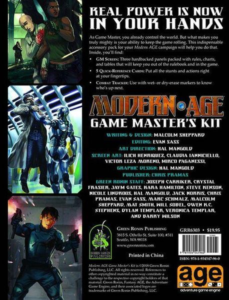 Produktbild: Sheppard, M: Modern Age RPG Game Master's Kit