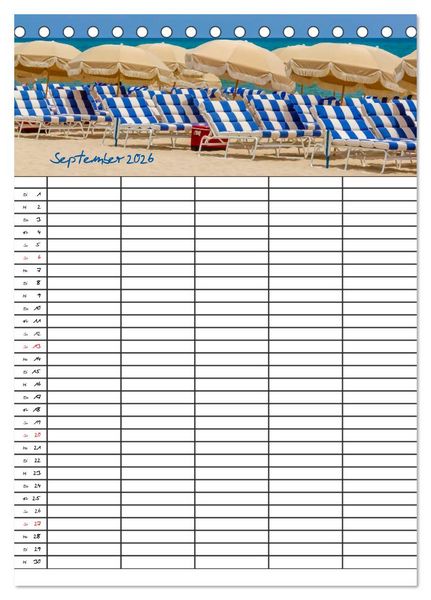 Produktbild: Idyllisches Florida / Familienplaner (Tischkalender 2026 DIN A5 hoch), CALVENDO Monatskalender