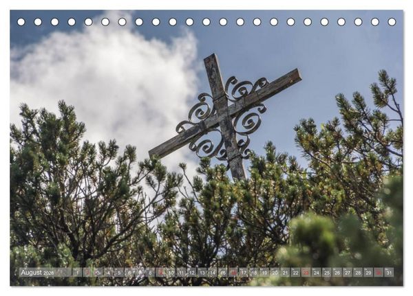 Produktbild: Gipfelkreuze auf bayerischen Bergen (Tischkalender 2026 DIN A5 quer), CALVENDO Monatskalender
