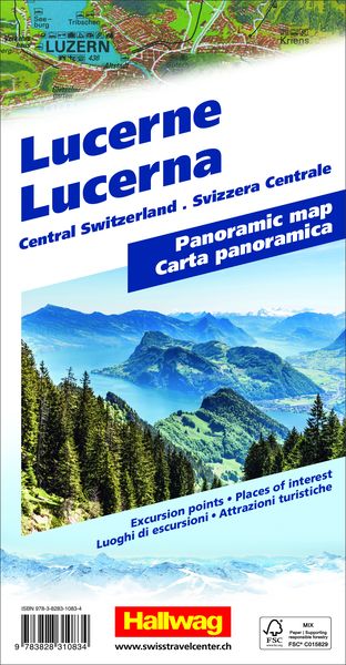 Produktbild: Hallwag Panoramakarte Luzern