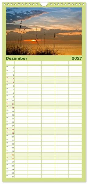 Produktbild: Familienplaner 2027 - Sonne, Strand & Meer mit 5 Spalten (Wandkalender, 21 x 45 cm) CALVENDO
