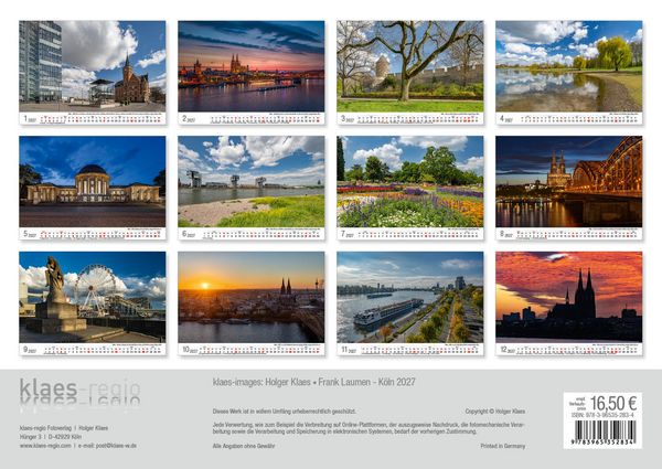 Produktbild: K&ouml;ln 2027 Bildkalender A3 quer, spiralgebunden