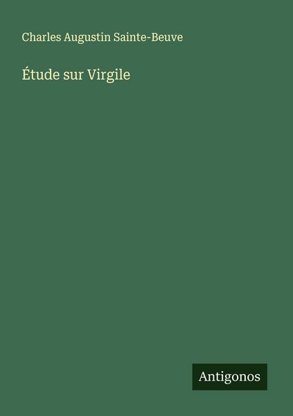Produktbild: &Eacute;tude sur Virgile