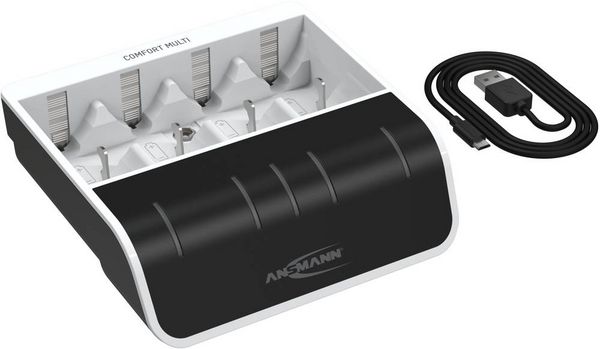 Produktbild: Ansmann Comfort Multi Rundzellen-Ladeger&auml;t NiMH Micro (AAA), Mignon (AA), Baby (C), Mono (D), 9 V Block