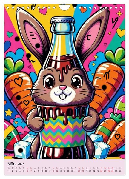 Produktbild: Poppige Cola-Flaschen (Wandkalender 2027 DIN A4 hoch), CALVENDO Monatskalender