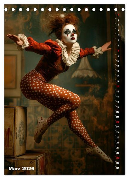 Produktbild: Clowngeschichten - Eine besondere Welt (Tischkalender 2026 DIN A5 hoch), CALVENDO Monatskalender
