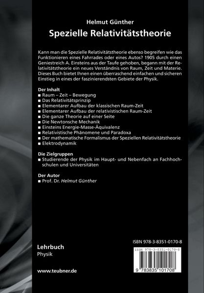 Produktbild: Spezielle Relativit&auml;tstheorie
