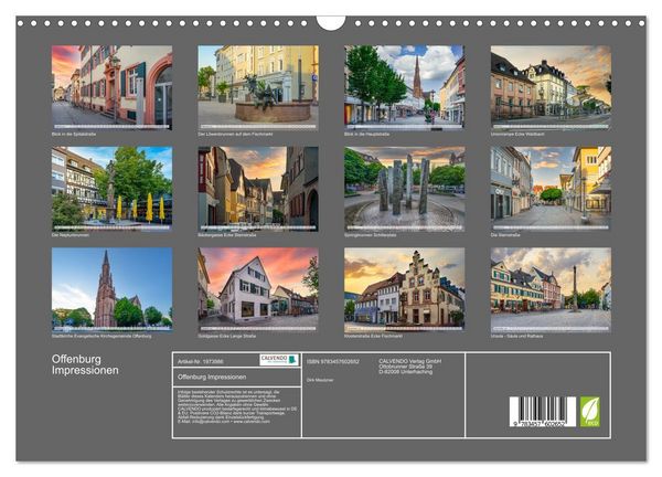 Produktbild: Offenburg Impressionen (Wandkalender 2026 DIN A3 quer), CALVENDO Monatskalender