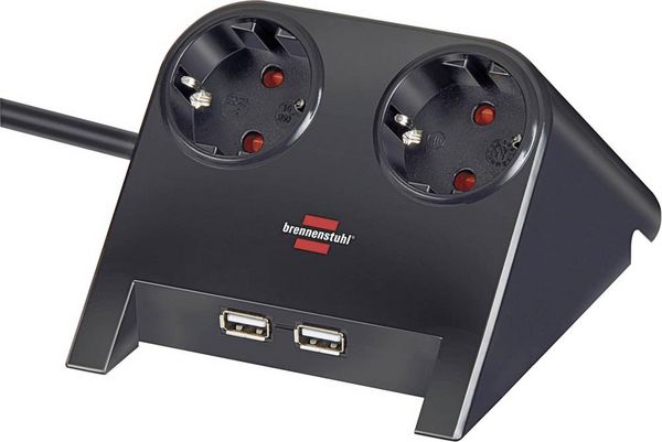 Produktbild: Brennenstuhl 1153500222 Steckdosenleiste Schwarz Schutzkontakt 1St.