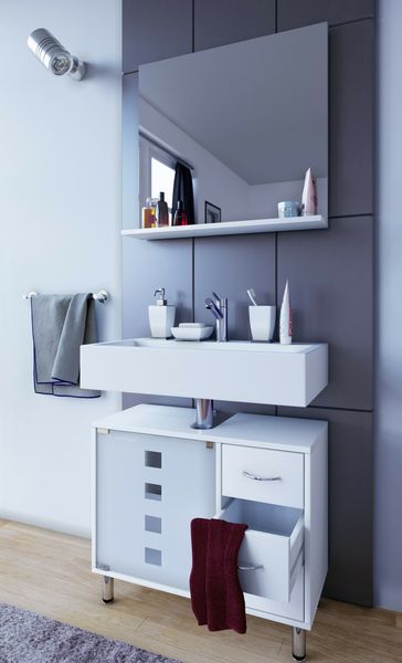 Produktbild: Holz Badm&ouml;bel Badunterschrank Darola Schublade
