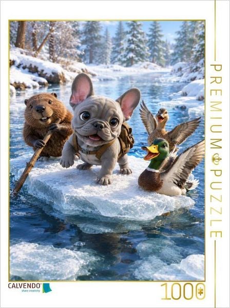 CALVENDO Puzzle Die lustige Eisfahrt | 1000 Teile Lege-Größe 64 × 48 cm Foto-Puzzle für glückliche Stunden