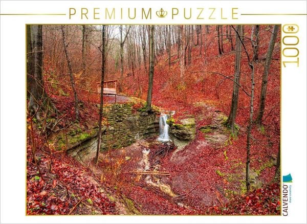 CALVENDO Puzzle Wasserfall am Burschenplatz | 1000 Teile Lege-Größe 64x48cm Foto-Puzzle für glückliche Stunden