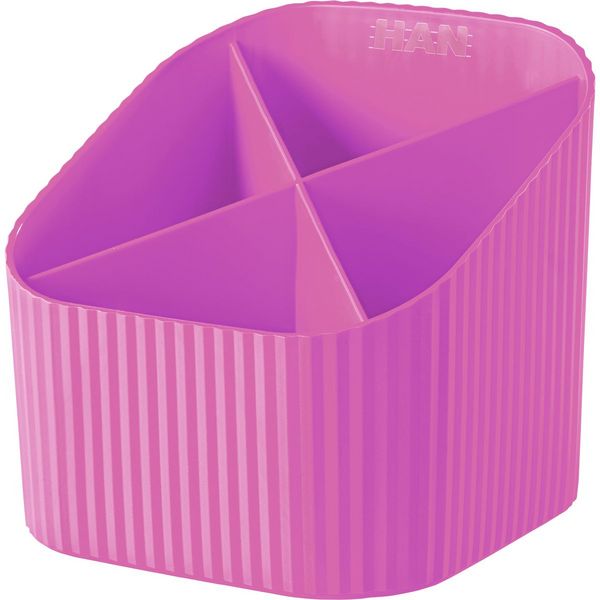HAN Stifteköcher Re-X-LOOP 4 Fächer rosa