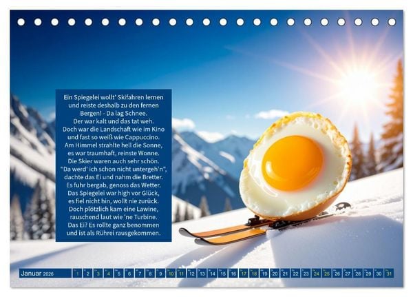 Produktbild: Das verr&uuml;ckte Spiegelei (Tischkalender 2026 DIN A5 quer), CALVENDO Monatskalender