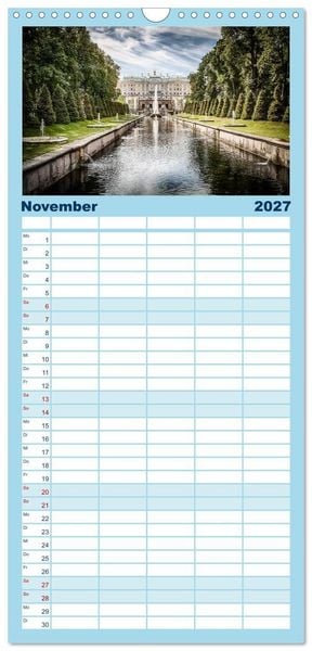 Produktbild: Familienplaner 2027 - Sankt Petersburg - "Venedig des Nordens" mit 5 Spalten (Wandkalender, 21 x 45 cm) CALVENDO