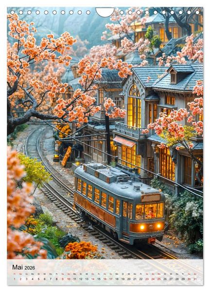 Produktbild: Eisenbahnen - Miniaturbahnen zwischen Fantasie und Fernweh (Wandkalender 2026 DIN A4 hoch), CALVENDO Monatskalender