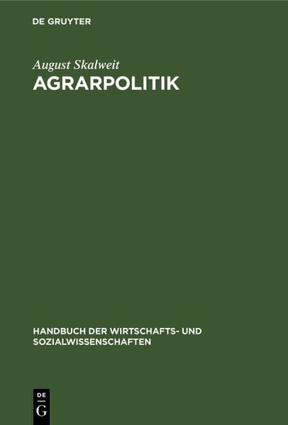 Produktbild: Agrarpolitik
