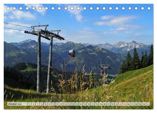 Produktbild: Bergbahnen in den Alpen (Tischkalender 2026 DIN A5 quer), CALVENDO Monatskalender
