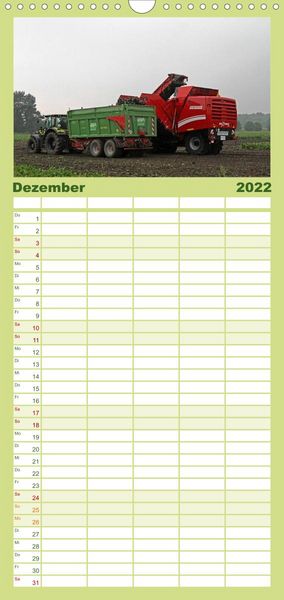 Produktbild: Familienplaner Landmaschinen zum Anfassen nah (Wandkalender 2022 , 21 cm x 45 cm, hoch)