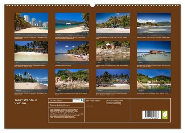 Produktbild: Traumstr&auml;nde in Vietnam (hochwertiger Premium Wandkalender 2026 DIN A2 quer), Kunstdruck in Hochglanz