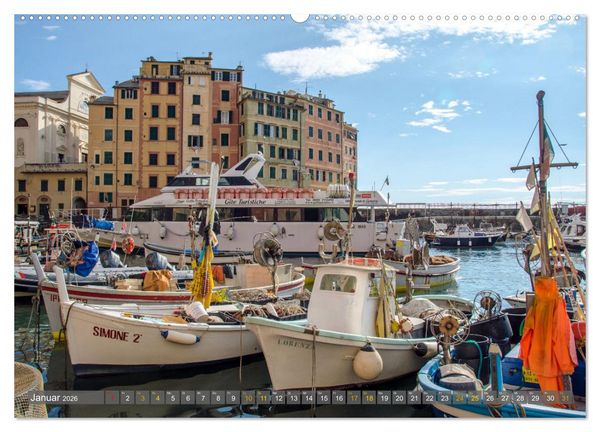 Produktbild: Boote mit Kulisse (Wandkalender 2026 DIN A2 quer), CALVENDO Monatskalender