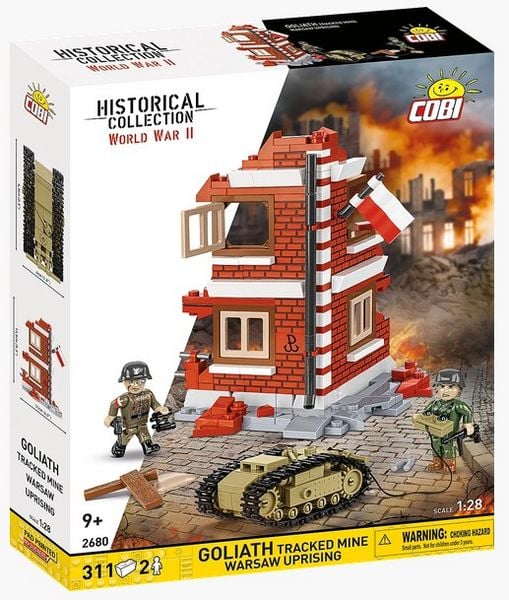 COBI Historical Collection 2680 - Goliath Tracked Mine From Warsaw Uprising, WWII, Bausatz 1:28, 311+2 Klemmbausteine