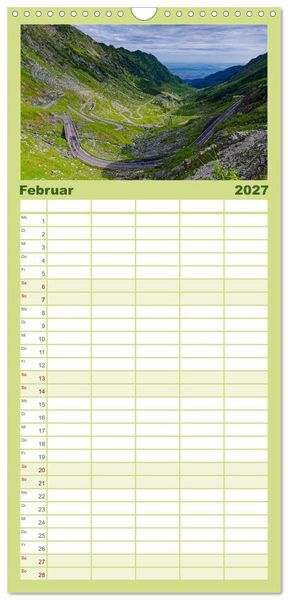 Produktbild: Familienplaner 2027 - Siebenb&uuml;rgen und das Fagaras Gebirge mit 5 Spalten (Wandkalender, 21 x 45 cm) CALVENDO