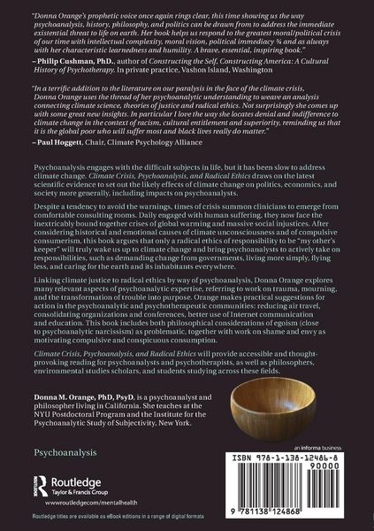 Produktbild: Climate Crisis, Psychoanalysis, and Radical Ethics